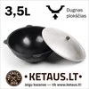 Užbekiškas poliruotas kazanas 3.5L | plokščias dugnas (Namangan) su dangčiu