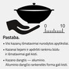 Užbekiškas poliruotas kazanas 3.5L | plokščias dugnas (Namangan) su dangčiu