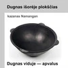 Uzbekiškas poliruotas kazanas 8l (Namangan) plokščias dugnas (išorėje) +46cm samtis ir kiaurasamtis