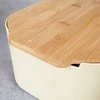 Vilde Chlebak su deską bambusową kreminė 33x18,5x12 cm