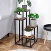 Vilde 4 pakopų metalinis gėlių stovas 69 cm
