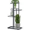 Vilde Juoda metalinis gėlių stovas 4 pakopų 80 cm