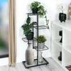 Vilde Juoda metalinis gėlių stovas 5 pakopų 96 cm