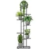 Vilde Kwietnik metalowy juoda 7-poziomowy 138 cm