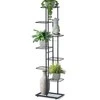 Vilde Juoda 8 pakopų metalinis gėlių stovas 142cm