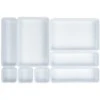 Storage Solutions Vilde Rašomojo stalo stalčių organizatorius baltas modulinis 8 vnt.