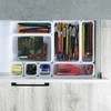 Storage Solutions Vilde Rašomojo stalo stalčių organizatorius baltas modulinis 8 vnt.