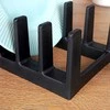 Storage Solutions Vilde Juoda dangčio ir lėkščių stovas 28x15x9 cm