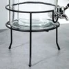 Vilde stiklainio stovas su metaliniu čiaupu, juodas, 20 cm