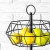 Vilde Vaisių krepšelis metalinis juodas 2 lygių