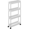 Top Lentyna ant ratukų Songmics KSC08WT, voniai ir virtuvei, balta, 40x14x86 cm