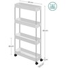 Top Lentyna ant ratukų Songmics KSC08WT, voniai ir virtuvei, balta, 40x14x86 cm