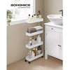Top Lentyna ant ratukų Songmics KSC08WT, voniai ir virtuvei, balta, 40x14x86 cm