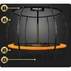 10 pėdų / 312 cm profiliuotas sodo batutas su vidiniu tinklu „Neo-Sport“