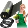 Sodo agrotekstilė 1,6 m x 100 m 90 g/m2 + 100 „Plonos“ smeigtukų - juoda