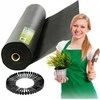 Sodo agrotekstilė 1,6 m x 50 m 90 g/m2 + 50 „Plonos“ smeigtukų - juoda