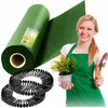 Sodo agrotekstilė 1,6 m x 50 m 90 g/m2 + 100 „Plonos“ smeigtukų - žalia