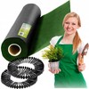 Nukido Sodo agrotekstilė 1,6 m x 50 m 90 g/m2 + 100 „Plonos“ smeigtukų - juoda ir žalia