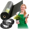 Sodo agrotekstilė 1,6 m x 50 m 90 g/m2 + 100 „Plonos“ smeigtukų - juoda