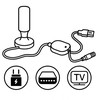 „Berdsen BD-956“ 360 laipsnių televizoriaus itin HD 4K vidinė antena, balta