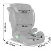 Nukido Louis automobilinė kėdutė, juoda/tamsiai mėlyna, 15-36 kg, ISOFIX