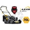 Benzininė vejapjovė su diskų įtaisu 51 cm 70 l loncin 196cc + olej Humberg HM-601