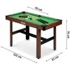 9 Neo-Sport Biliardo stalas 122 x 61 x 76 cm NS-807 tamsiai rudas