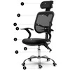 Ergonomiška biuro kėdė, kvėpuojantis tinklinis atlošas, reguliuojamas aukštis, supimo funkcija, patogi kompiuterio kėdė namų biurui
