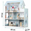 Didelis medinis lėlių namelis, 3 aukštų, Ricokids RK-878