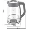 Elektrinis virdulys stiklinis su temperatūros reguliavimu 1,8l 2200W Berdsen BD-715