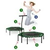 Neo-Sport Fitneso batutas, su rankena, 127 cm šešiakampis, žalias, vidaus batutas kardio treniruotėms