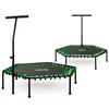 Neo-Sport Fitneso batutas, su rankena, 127 cm šešiakampis, žalias, vidaus batutas kardio treniruotėms