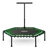 Neo-Sport Fitneso batutas, su rankena, 127 cm šešiakampis, žalias, vidaus batutas kardio treniruotėms