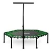 Neo-Sport Fitneso batutas, su rankena, 127 cm šešiakampis, žalias, vidaus batutas kardio treniruotėms