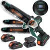 Akumuliatorinis grandininis pjūklas 2x2,0 Ah PRO 10" 8" Humberg HM-437