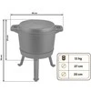 Ketaus emaliuotas puodas 8 l pastatomas + grilio keptuvė BD-480 348010