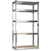 Metalinė lentyna daiktams 183 x 90 x 40 cm Humberg HR-853 sidabrinė