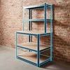 Metalinė darbastalio lentyna 180 x 100 x 60 cm Humberg HR-855 juoda