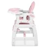 Ricokids Rožinė 5-in-1 kūdikio maitinimo kėdutė, daugiafunkcinė maitinimo kėdutė su reguliuojamu padėklu, supamoji kėdutė, paaukštinimas, vaikiška kėdutė 6-36 mėnesiams