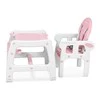 Ricokids Rožinė 5-in-1 kūdikio maitinimo kėdutė, daugiafunkcinė maitinimo kėdutė su reguliuojamu padėklu, supamoji kėdutė, paaukštinimas, vaikiška kėdutė 6-36 mėnesiams