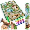 Ricokids RK-344 putplasčio kilimėlis spalvinimui, susuktas, 120 x 90 x 0,3 cm
