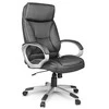 Sofotel Biuro kėdė, ergonominė odinė, juoda vadovo kėdė, reguliuojamo aukščio, patogi stalo kėdė