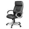 Sofotel Biuro kėdė, ergonominė odinė, juoda vadovo kėdė, reguliuojamo aukščio, patogi stalo kėdė