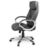 Sofotel Biuro kėdė, ergonominė odinė, juoda vadovo kėdė, reguliuojamo aukščio, patogi stalo kėdė