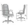 Sofotel Biuro kėdė, oda ir mikro tinklelis, ergonomiškas dizainas, juoda ir pilka, reguliuojamo aukščio biuro kėdė, patogi kompiuterio kėdė