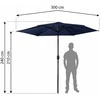 Sulankstomas sodo skėtis, 6 dalių, 300 cm, su uždanga, „Plonos PL-884“