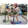 Paspirtukas trójkołowa vaikams balansowa LED Ricokids Leddi - juoda-rožinė