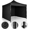 Sodo paviljonas su 3 sienomis, 3 x 3 m, juodas, Plonos
