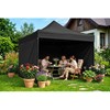 Sodo paviljonas su 3 sienomis, 3 x 3 m, juodas, Plonos