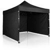 Sodo paviljonas su 3 sienomis, 3 x 3 m, juodas, Plonos